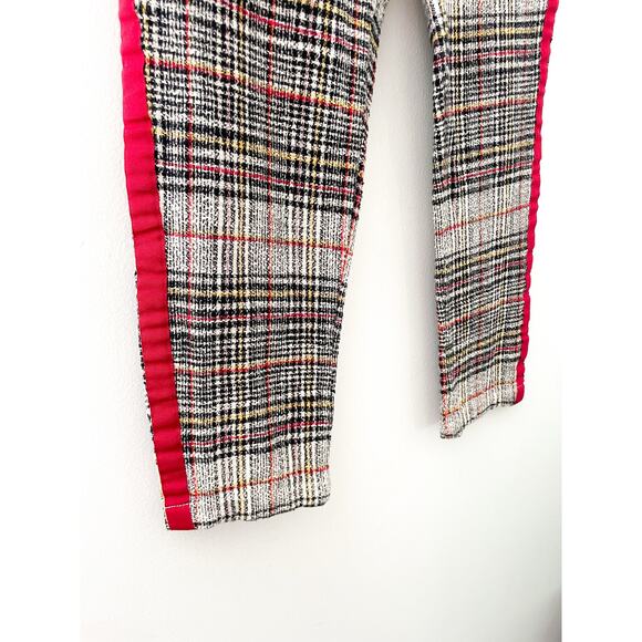 Free People Good Vibes Plaid Pants Size 0 Straight Leg Pinstripe Punk Grunge - Picture 8 of 14